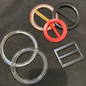 #2 - Scarf Ring for T-shirt Tie or scarf holder, buckle- One size- set of 6